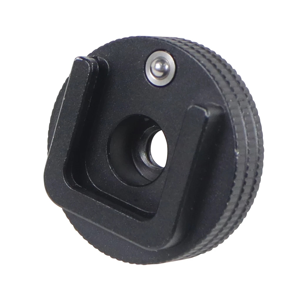 ホットコールドシューマウントアダプター 1/4インチ取り付けネジ付き DSLRカメラケージリグビデオフラッシュライトマイクブラケットスタンドホルダー用