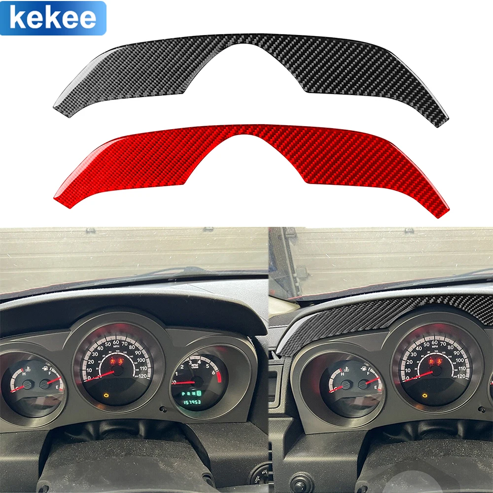 

For Dodge Avenger 2008 2009 2010 Dashboard Speedometer Upper Frame Trim Cover Real Carbon Fiber Sticker Car Interior Accessories