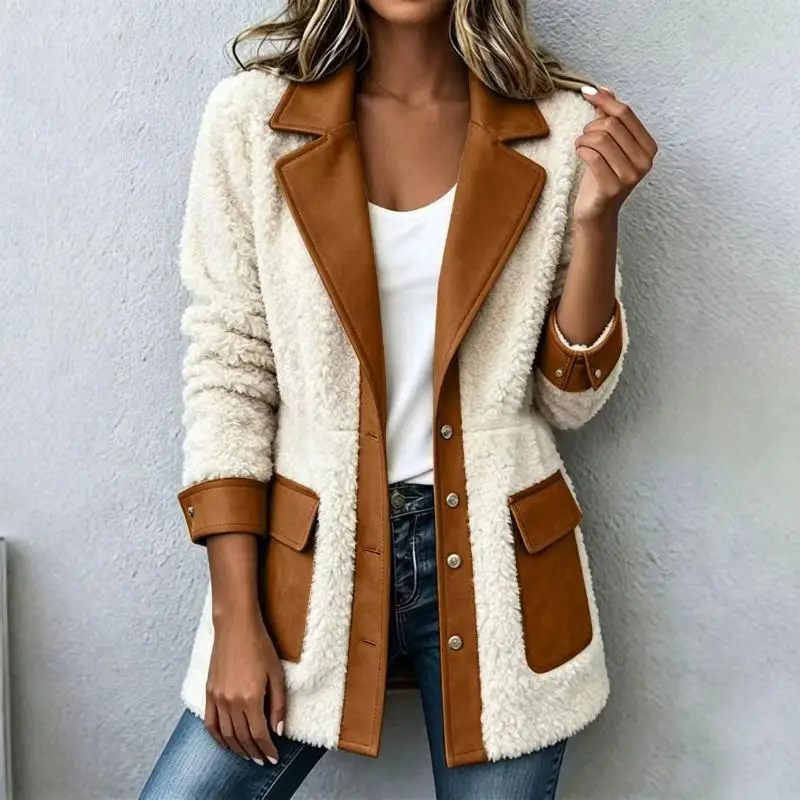 Hot 2026 Spring Autumn New European American Foreign Trade Women Clothing Niche Fashion Elegant Cowboy Splicing Long Sleeve Tops