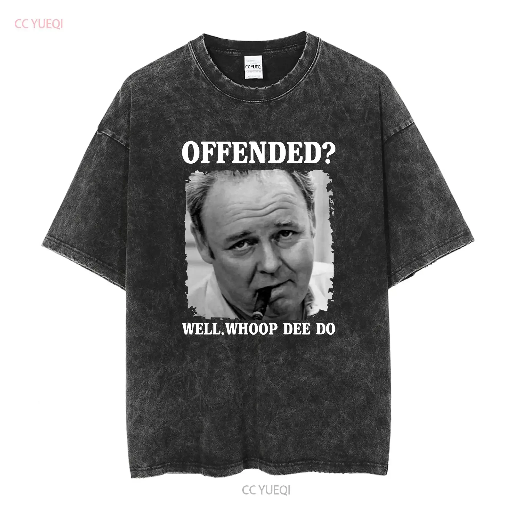 Archie Bunker Whoop Dee Do Quote 70s Tv Retro Funny T Shirt New long or short sleeves vintage Washed Top For Everyday Wear
