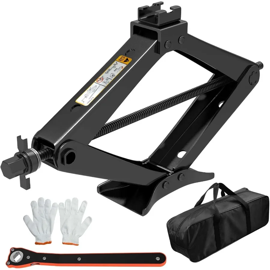 

Scissor Jack Portable Car Jack Kit 6614 lbs 3 Ton for Universal Tire Change in Cars SUVs and MPVs with Maximum Lift Height of 1