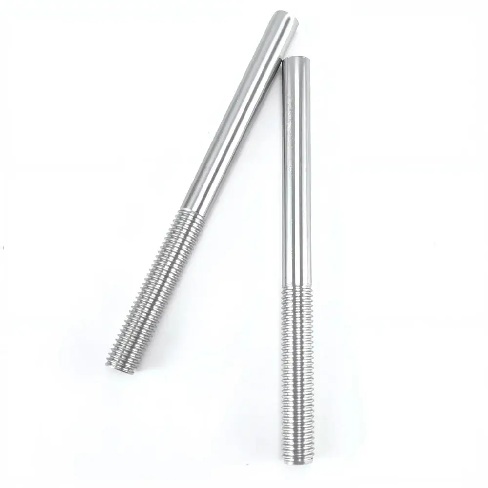 1-20Pc M3 M4 M5 M6 M8 M10~M20 304 Stainless Steel Single End Thread Rod Headless Bolt Screw Tooth Stick Single Head Threaded Bar