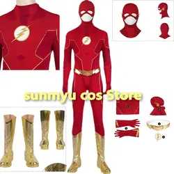 Barry Cosplay Costume Suit with Mask Custom Size