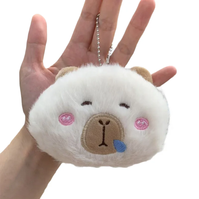 Cute Capibara Plush Keychain Schoolbag Pendant Kawaii Capipala Plushie Squeaky  Accessories Stuffted Toy Pendant Friend's Gift