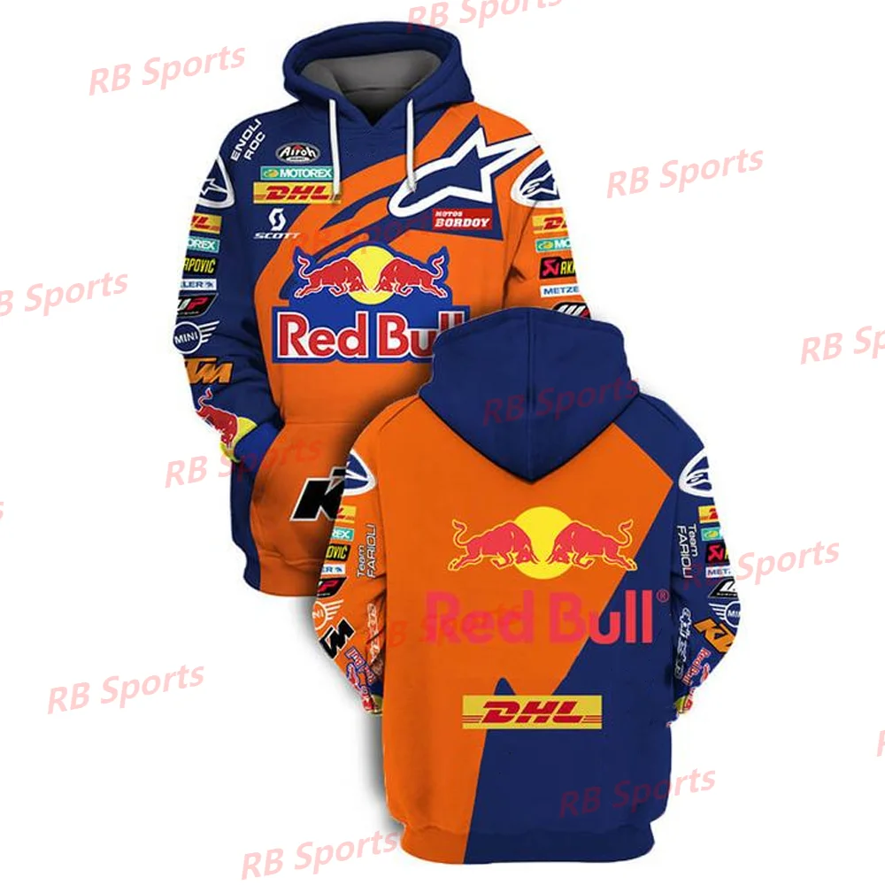 2024 New Arrivals Red Bull·KTM MotoGP GP Jersey Racing Drawstring Fall/Winter Hoodie 3D Printed Race Team Adult