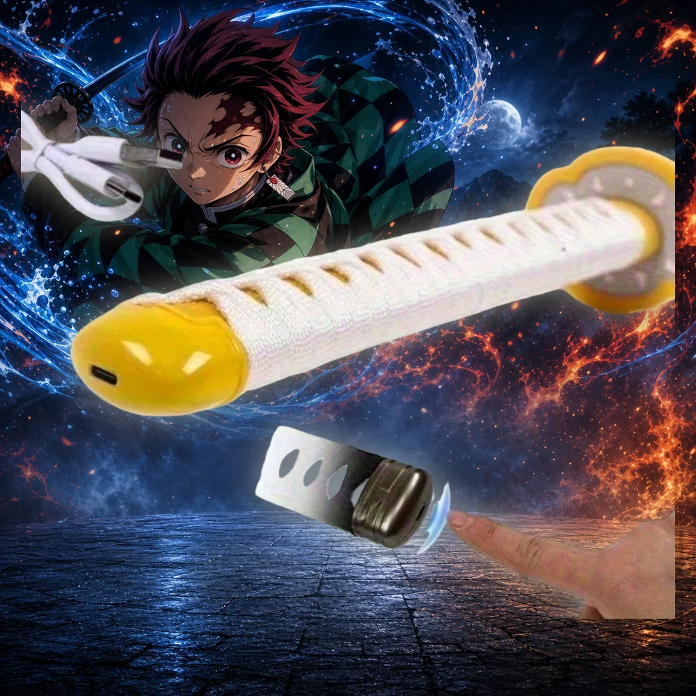 40inch 101cm Katana Sword Demon Slayer Tanjiro Nichirin LED Light Up Glow Blade Anime Cosplay Costume Prop Luminous Sword Kimetsu no Yaiba Samurai Ninja Katana Sabre Schwert Manga Glow Katana Toy Gift Collection Display Set
