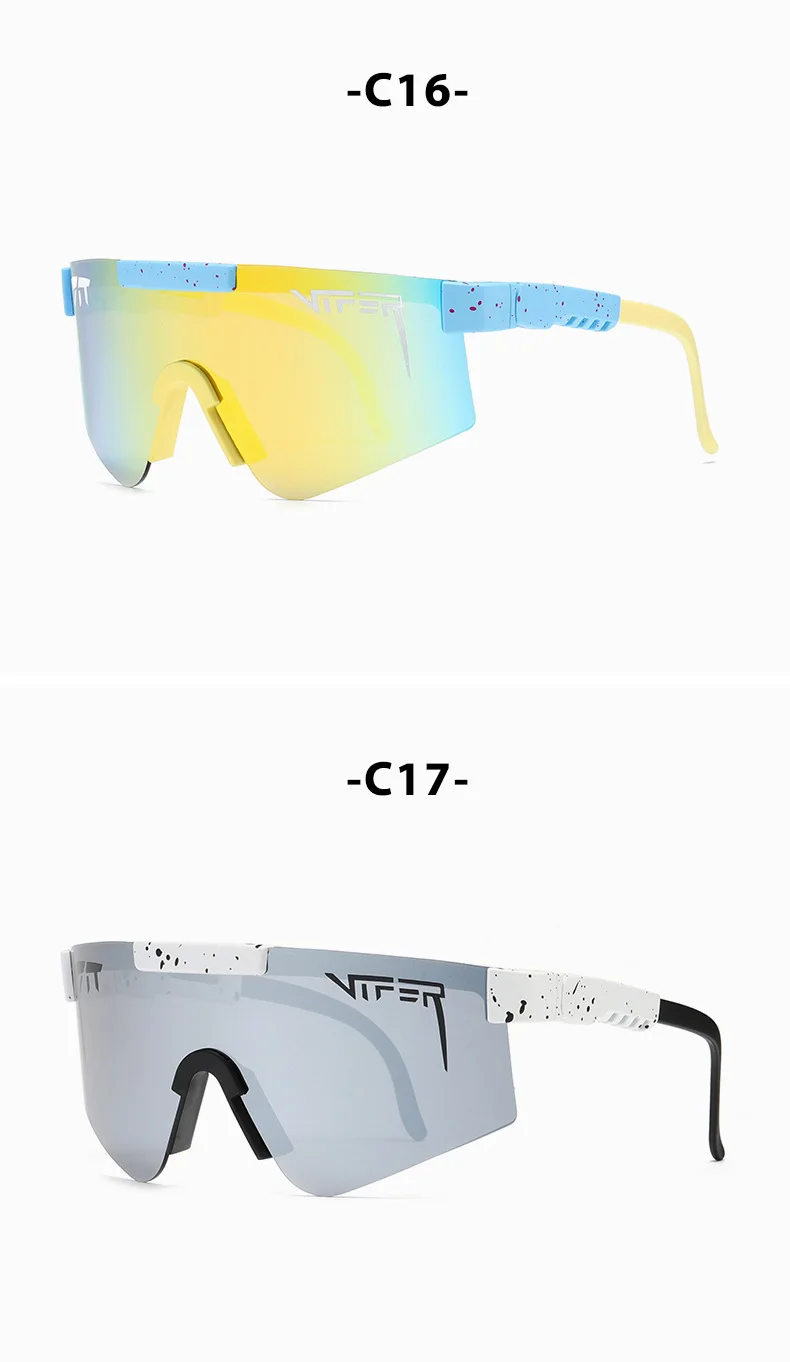 Verstellbare PC-Linsen Quadratische Sonnenbrille für Männer und Frauen, Winddichte Fahrradbrille UV-Schutz Sportsonnenbrille – Detail 18