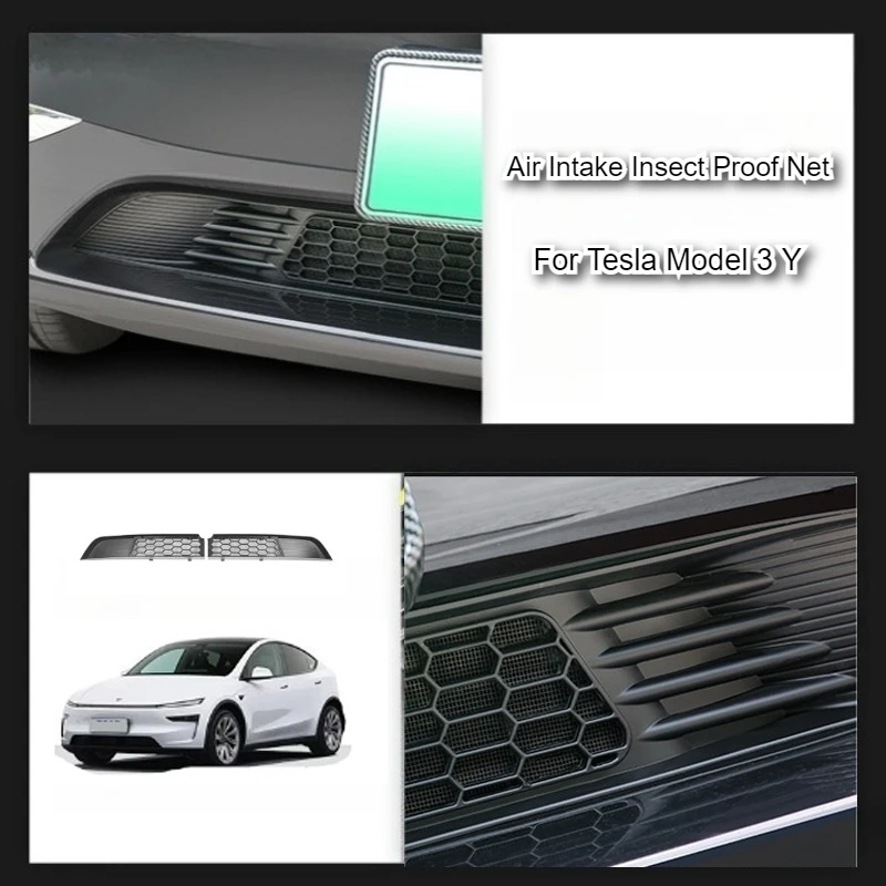 

Для Tesla Model 3Y Juniper 2017-2025 нижний бампер, сетка от насекомых, пылезащитная решетка вентиляционного отверстия, защита от насекомых, передний впускной отверстие