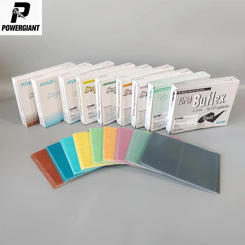 Комплект пневматической шлифовальной машины KOVAX, 25 шт., квадратная наждачная бумага 70x100 мм, шлифовальная машина для воздушной полировки для ремонта кузова автомобиля, шлифовка металла/дерева