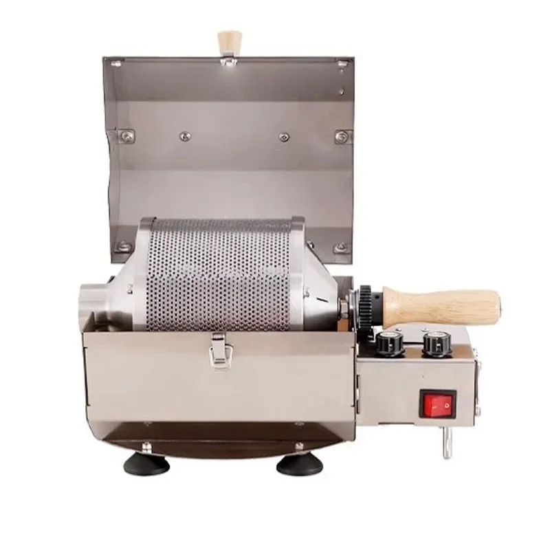 Multi-Temp Control Coffee Roaster Machine Flip Open Lid Design Detachable Mesh Drum Easy Clean Coffee Bean Roaster
