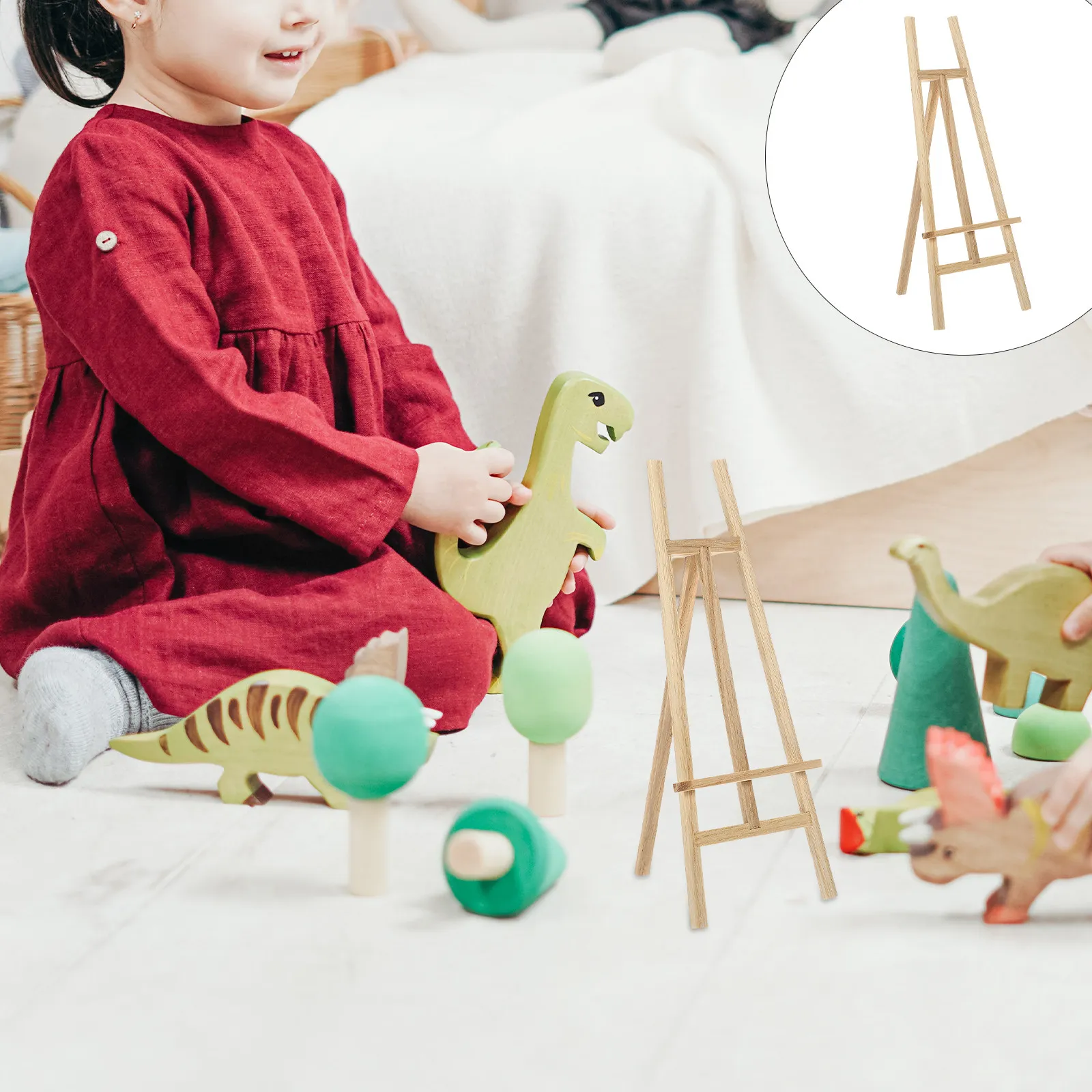 

Деревянный мини-мольберт-украшение для кукольного домика: реалистичная миниатюрная подставка ручной работы, идеальная для демонстрации и создания миниатюрных сцен