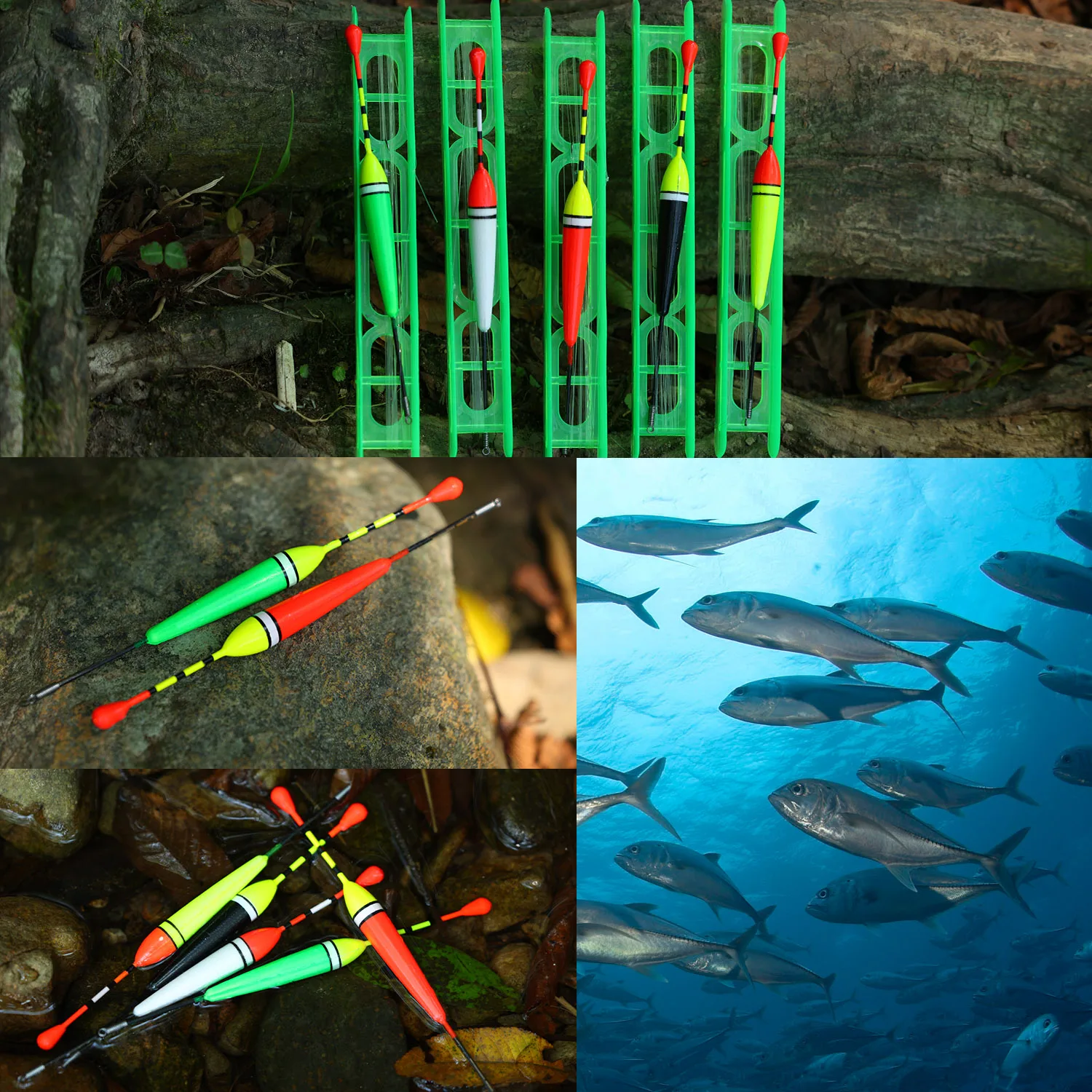 Sougayilang-عوامات صيد الأسماك ، صيد الأسماك ، عوامة صيد صينية ، تيبل ، إكسسوارات البدلة ، 5 طرق لكل حصة