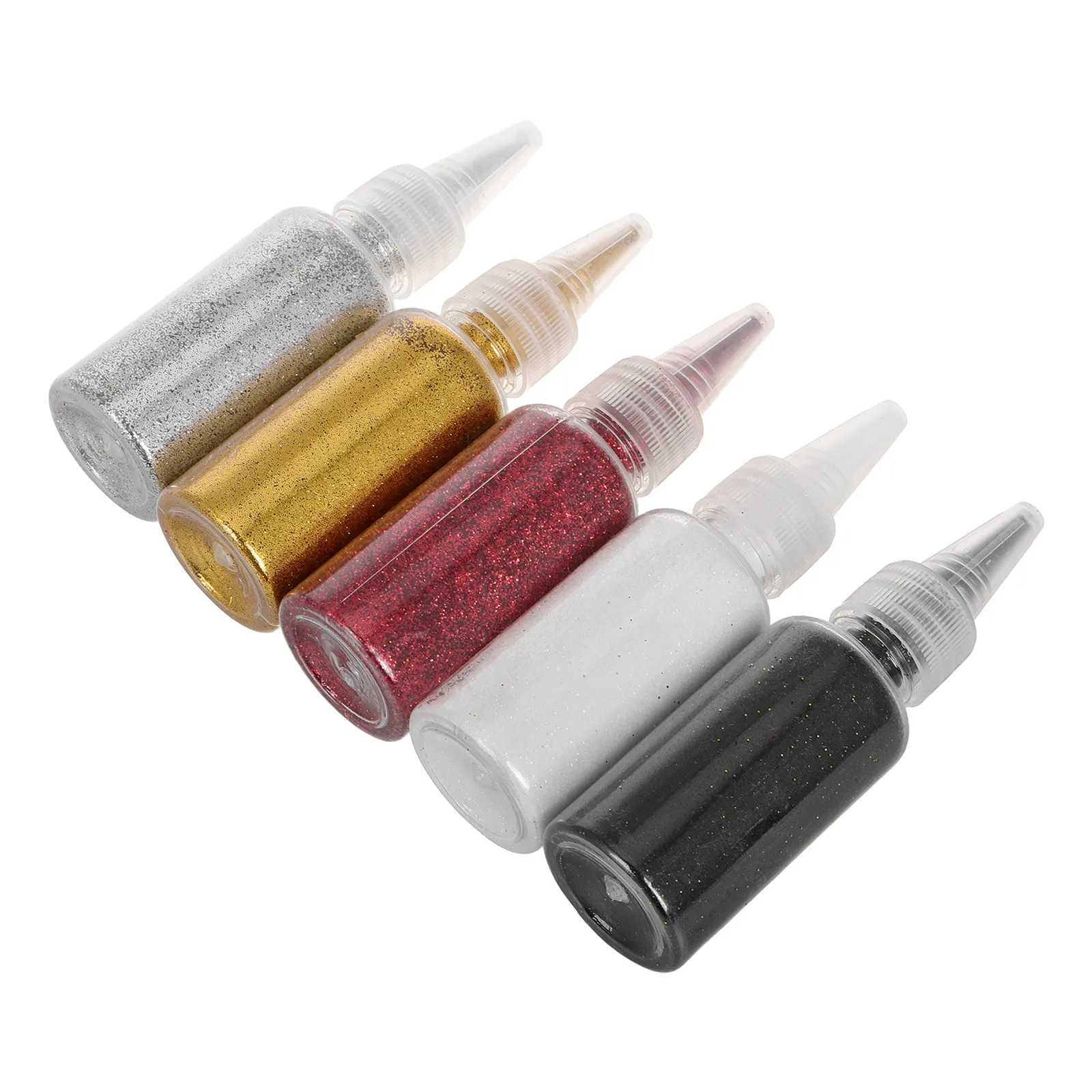 5Pcs Glitter Nail Powder Sparkling Acrylic Nail Art Decorations Longlasting Shine for Manicure DIY Crafts Body Makeup Sequins