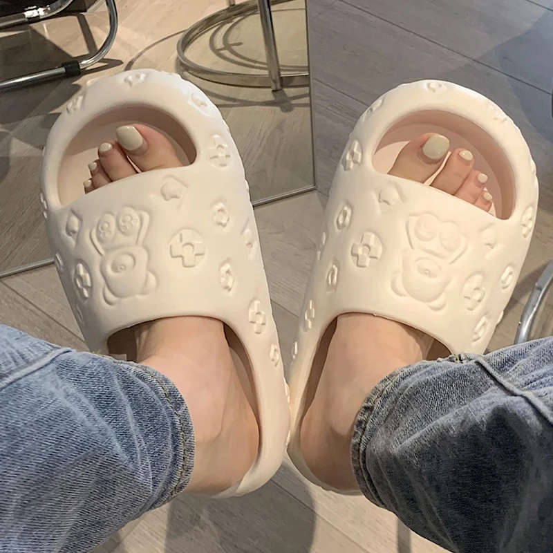 Youpin-Sandalias de goma EVA con dibujos animados para mujer, zapatillas de suela gruesa anticolisión, de verano