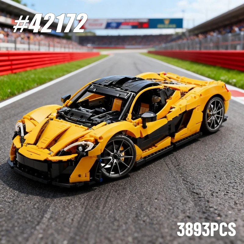 Nouveau modèle de voiture de course P1 42172, blocs de construction, 3893 pièces, ensemble d'assemblage 1:8, briques, jouets techniques pour enfants, cadeaux d'anniversaire