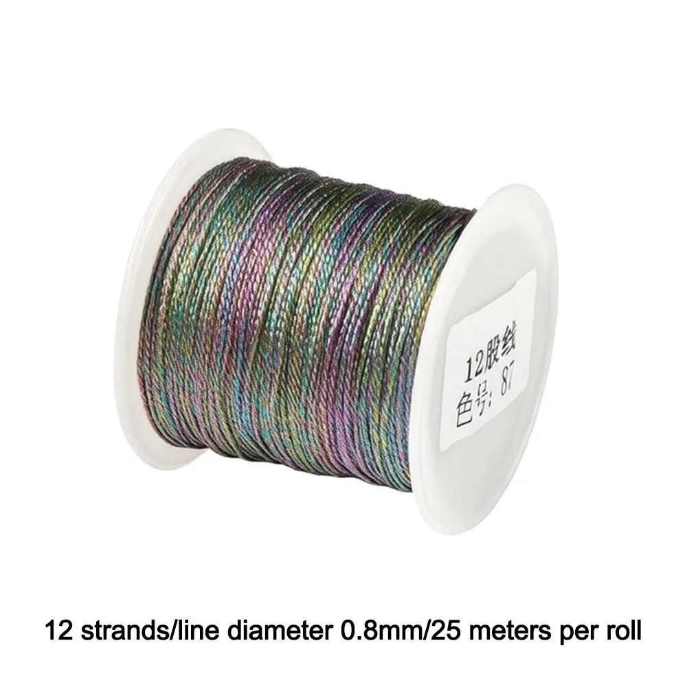 0.2-0.8mm Macrame Cord Rope Texture Gradient Color Braided String DIY Craft Colorful Gold Silver Thread Handmade Accessories