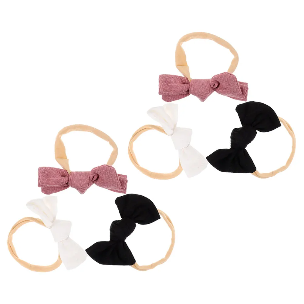 

6pcs Baby Headband Hair Accessories Newborn Toddler Girl Soft Elastic Bow Headbands Children Hair DecorationsToddler Girl