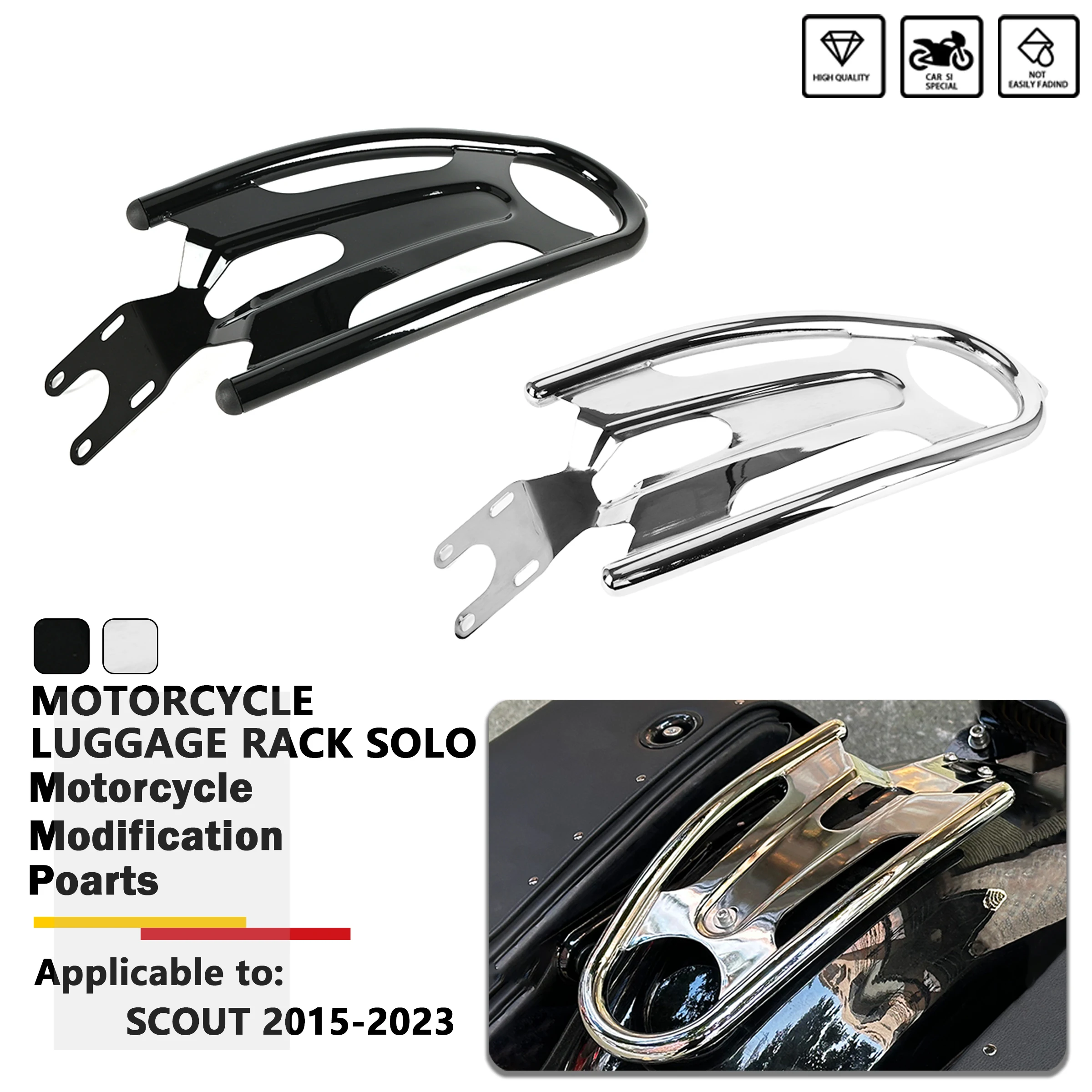 

For Indian Scout Sixty ABS 100th Anniversary 2015-2023 Luggage Rack Rear Tailstock Shelves Passenger Seat Luggage Holder