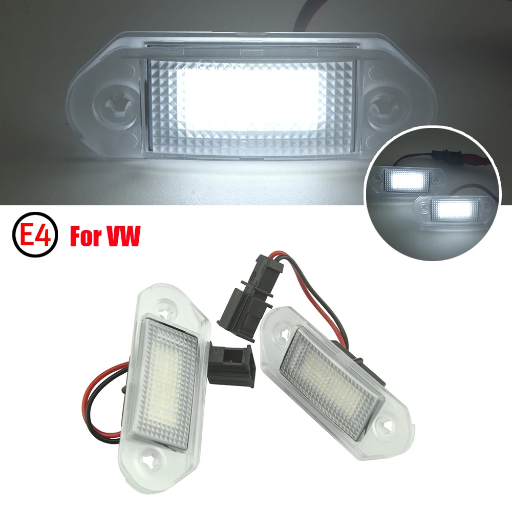 LED Number License Plate Light 2PCS 1H5943119 For VW Golf III Vento A3 Jetta Gol 2 3 Hatchback Skoda Octavia I