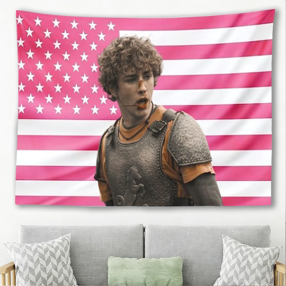 1pc Percy Jackson Flag Wall Hanging -  Wall Art | Walker Scobell | Greek Mythology Dorm & Frat Decor