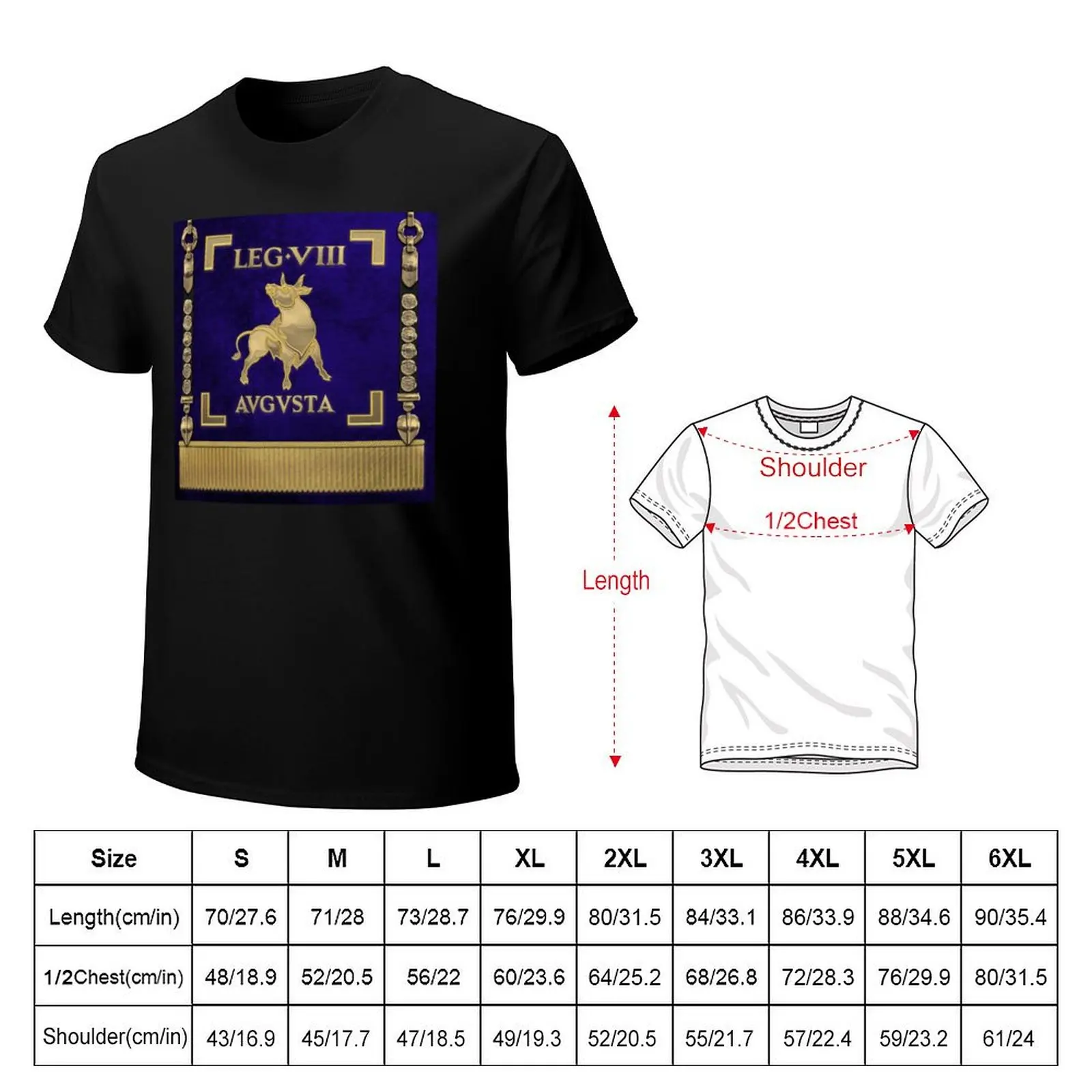 Standard of the Augustus' Eighth Legion - Blue Vexillum of Legio VIII Augusta T-Shirt