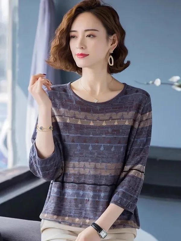 

Свободный вязаный круглый женский тонкий свитер с эффектом похудения Ne Base irt, весенне-осенний новый модный свитер, повседневный свитер для поездок на работу