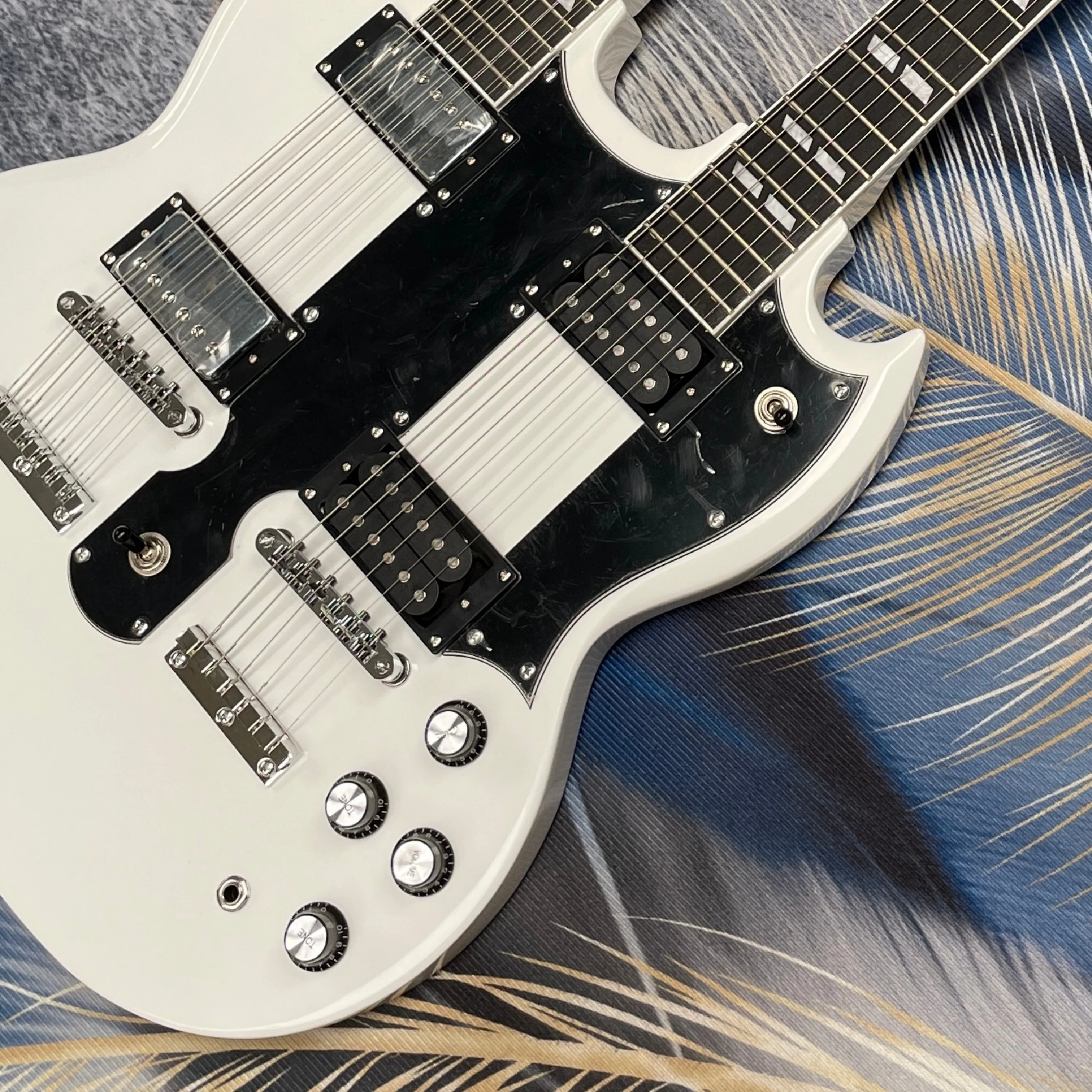 Saf beyaz 12+6 çift boyunlu el - Electric Guitar Beginner incelemesi ve fiyatı