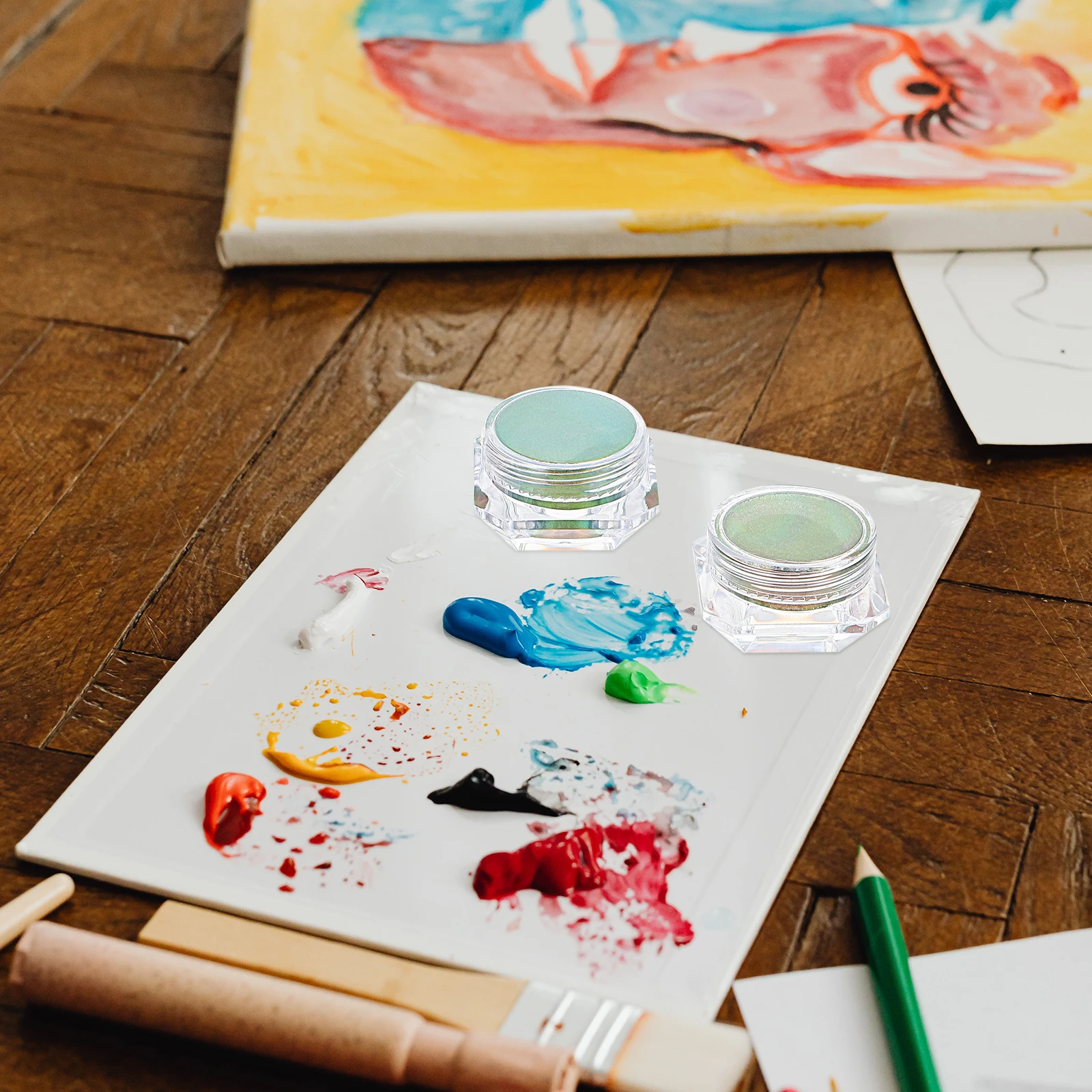 เม็ดสีเปลี่ยนสีอีพ็อกซี่สีย้อมเรซิ่นสําหรับงานฝีมือสีขยับผงไมกา