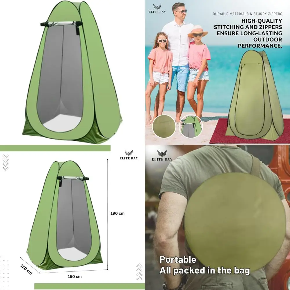 

Легкая палатка-тент из полиэстера 170T для 1-2 человек — водонепроницаемая, с двумя окнами, идеально подходит для активного отдыха, походов и пляжа