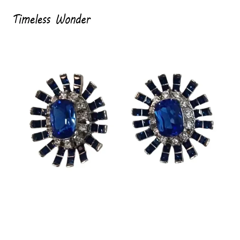 

Timeless Wonder Fancy Zircon Geo Floral Clip on Earrings for Women Designer Jewelry Gift Brincos Trendy Top Mix Rare Gift 3282