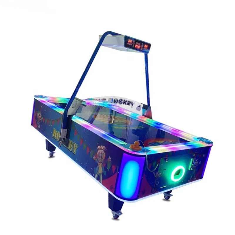 

Coin-Operated Clown Air Hockey Table, Commercial Arcade Game Machine with Professional Scoring System for Entertainment