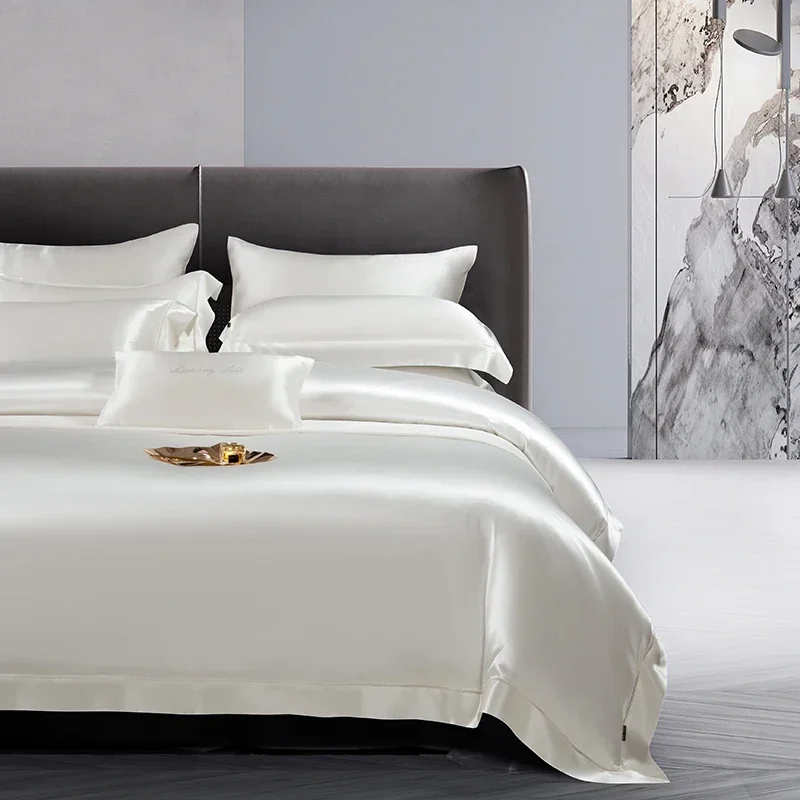 2026 New Luxury 100% Mulberry Silk Fitted Sheet, Grade 6A, 45cm Deep Pocket, Fits King/Queen/Cal King Size Mattresses 5