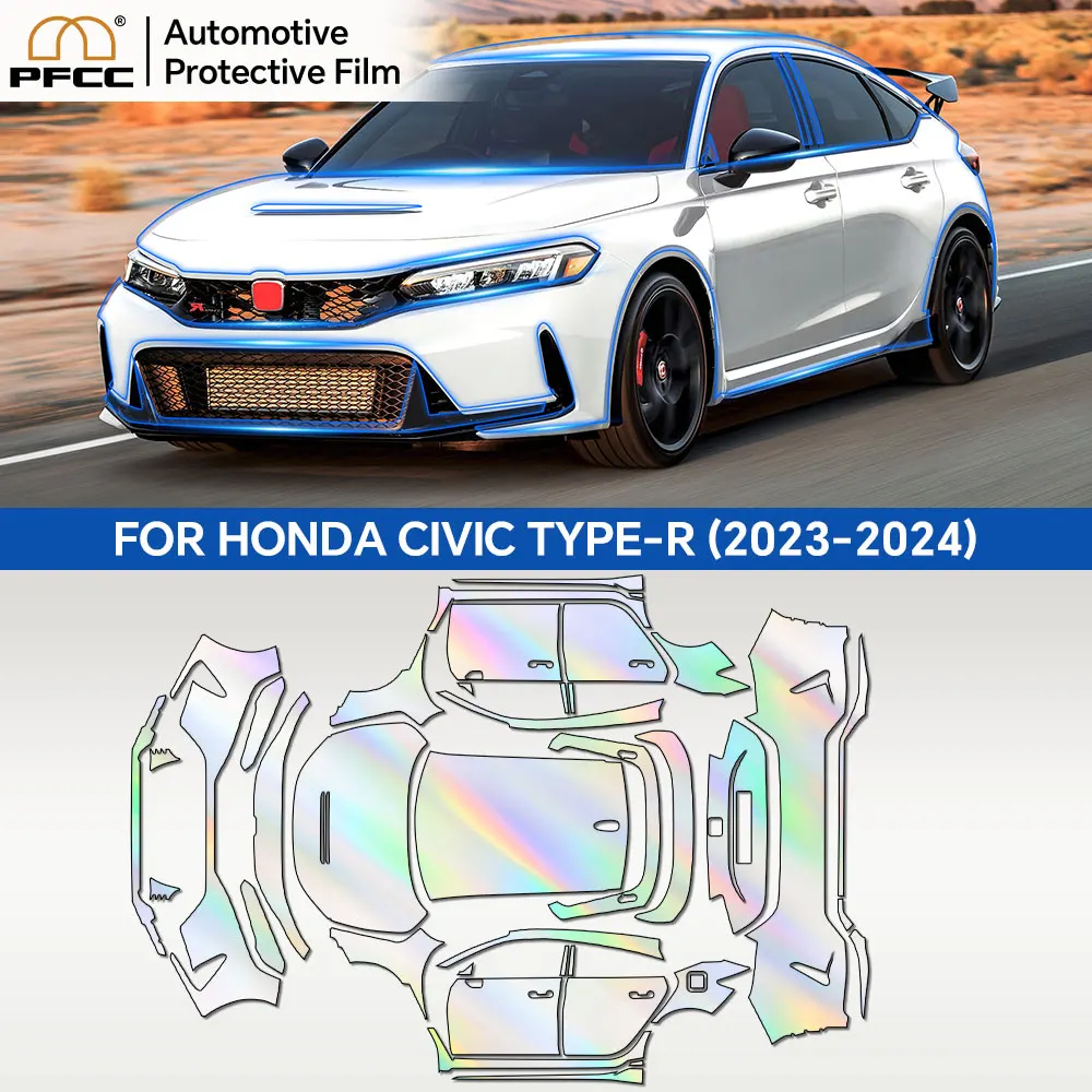 

For Honda Civic Type R 2023 2024 TPU Paint Protection Film Car Body Sticker Anti-scratch Protective Transparent PPF Accessories
