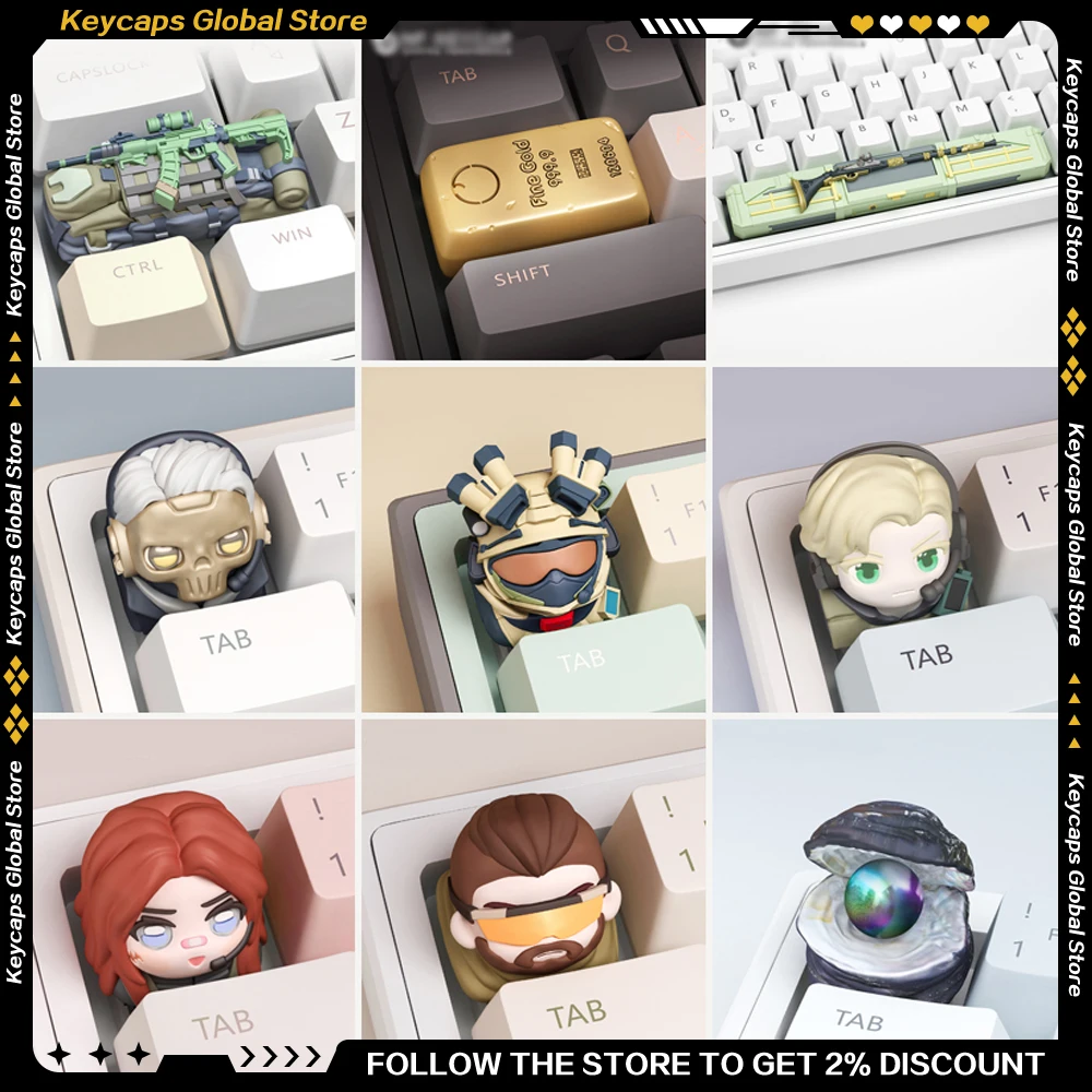 

Delta Operation Full Range of Game Peripherals Keycap Resin 3d Printing Personalize Creative Boys Caps for Keyboard Accessories