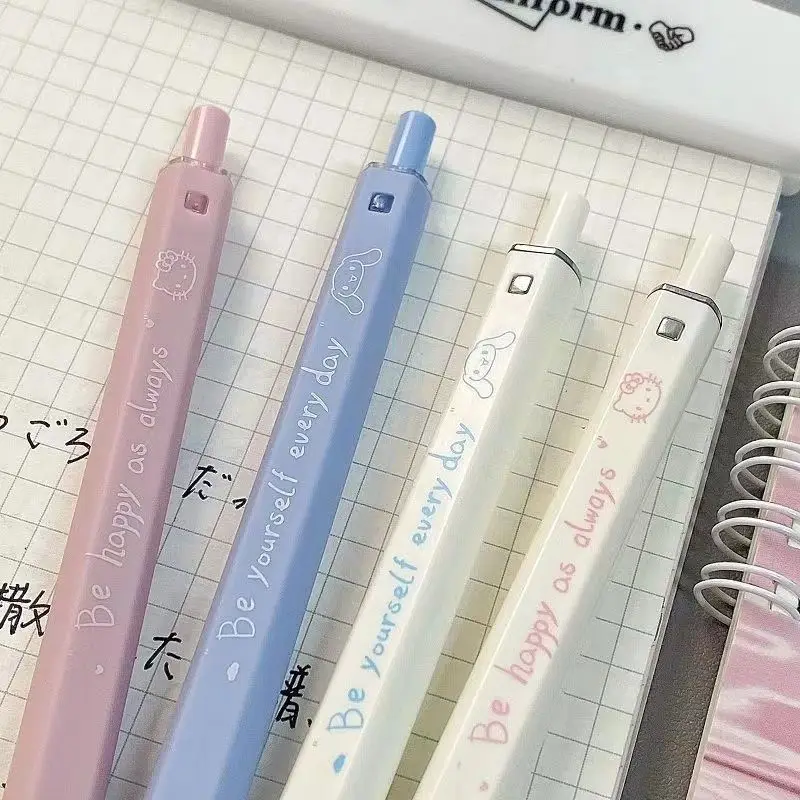 Kawaii Hello Kitty Cinnamoroll printed ink pen girls heart Sanrio high-looking students click gel pen creative gift wholesale