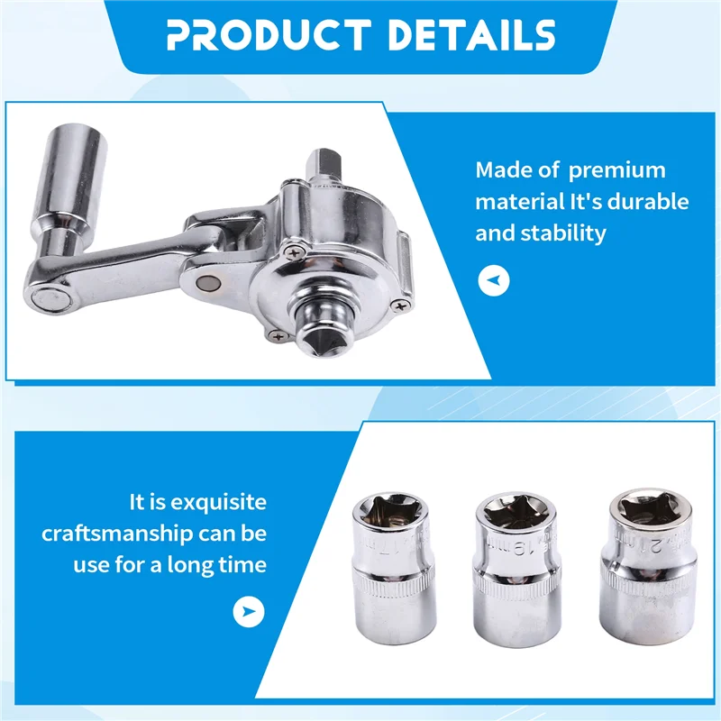 

A90E-Upgraded 1:16 Torque Multiplier Wrench Set Heavy Duty For Car Tire Lug Nut Remover