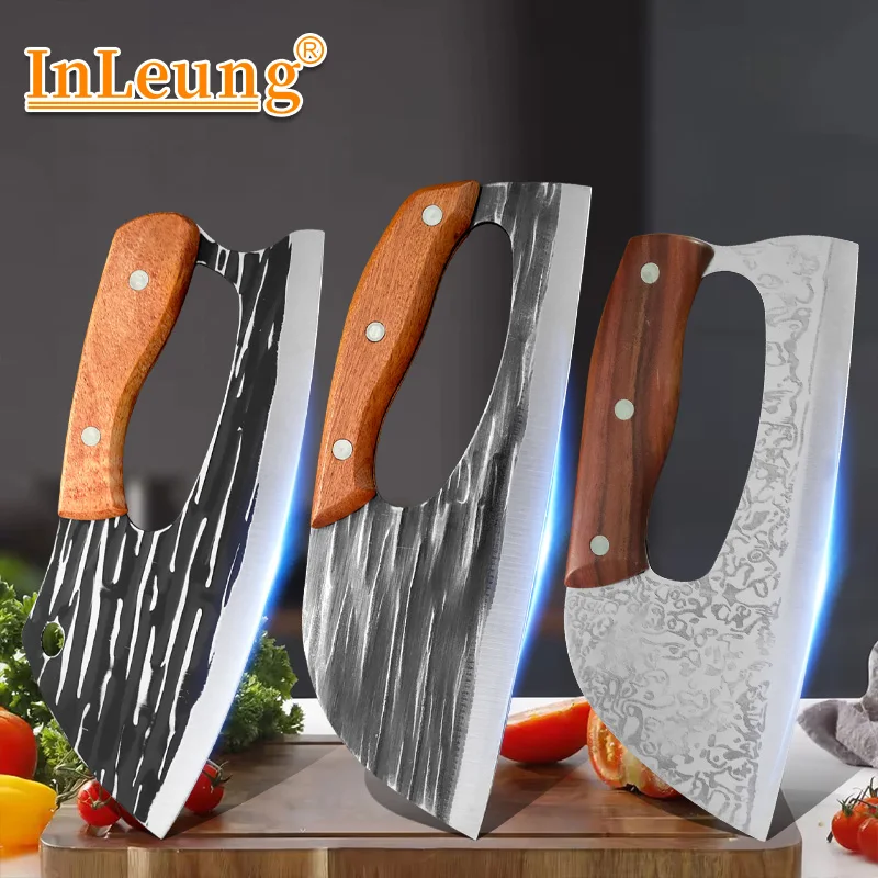 Ultra Sharp Stainless Steel Boning Knife Forged Meat Cleaver Durable Kitchen Cooking Knife for Effortless Slicing & Butcher