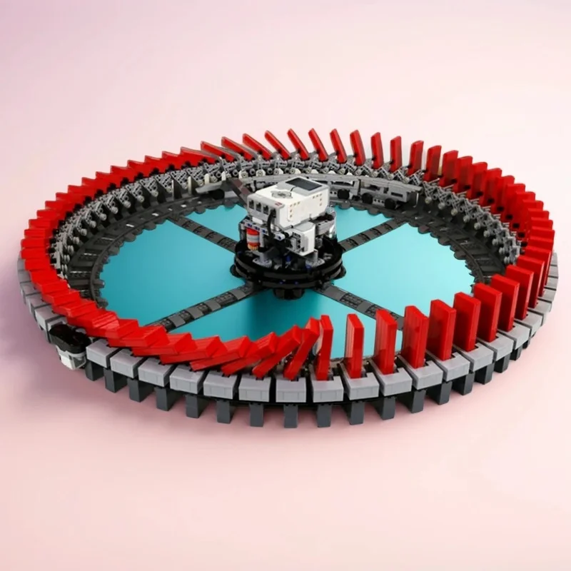 4512pcs MOC Infinite Domino Ring Technical Model Building Blocks Architecture Toy Christmas Gift Craft DIY Assemble Display