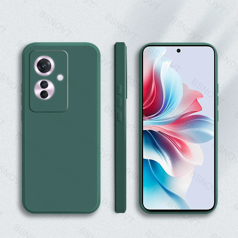 Soft Original Liquid Silicone Phone Case For Oppo Reno 11F Case For Oppo Reno11 F 11F 5G Full Back Cover For Oppo Reno 11F Case