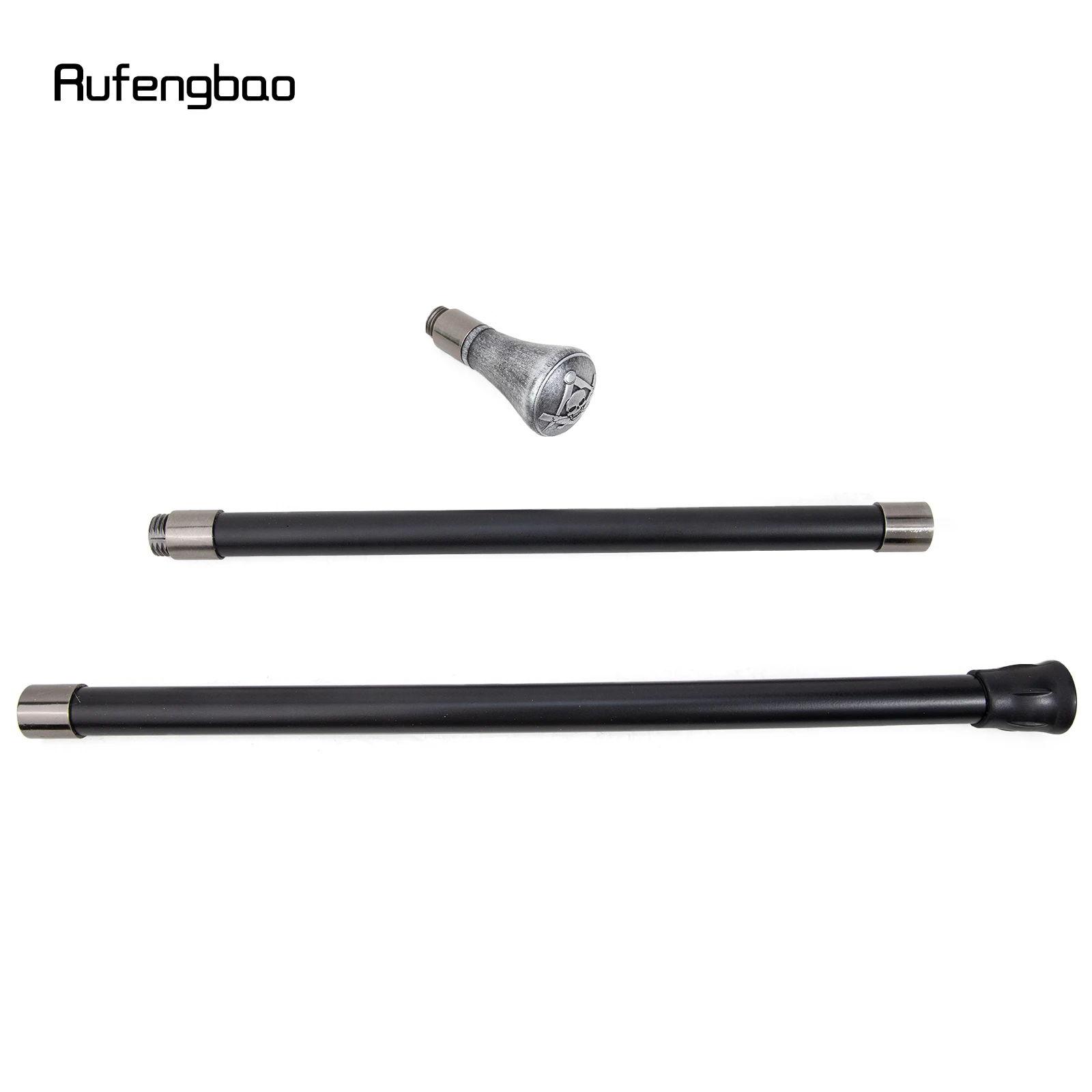 Silver Resin VG Skull Totem Decorative Cane for Halloween for Cosplay and Parties Decorative Stick 94cm