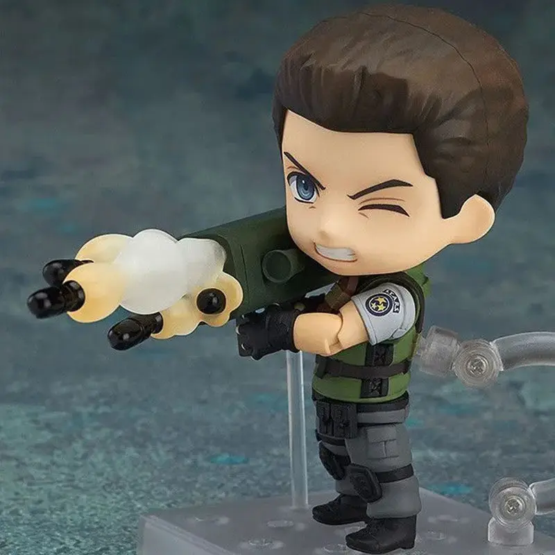 Nendoroid 681 Chris Redfield Resident Evil Q Version Action Figure Interchangeable Faces Posable Anime Game Model Toy Boys Gifts view 5