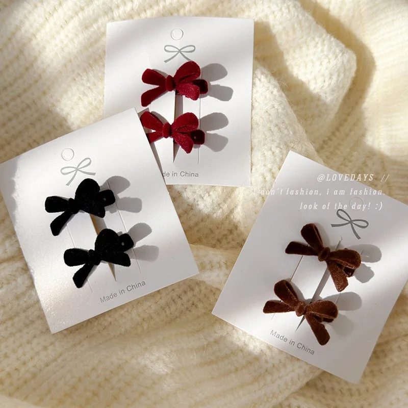 

2pcs Christmas Red Bow Small Hair Clips Cute Side Bangs Grips for Women Girls Forehead Baby Hair Clips 2026 New Autumn Winter