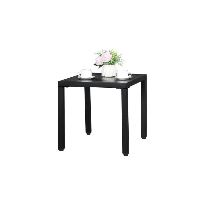 طاولة جانبية أنيقة وبسيطة من الحديد المطاوع مقاس 19 × 19 × 18 بوصة