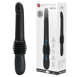 New Fully Automatic 70mm Long Telescopic Thrust Dildo Vibrator Realistic Cock G Spot Masturbator Deep Anal Sex Toys For Women