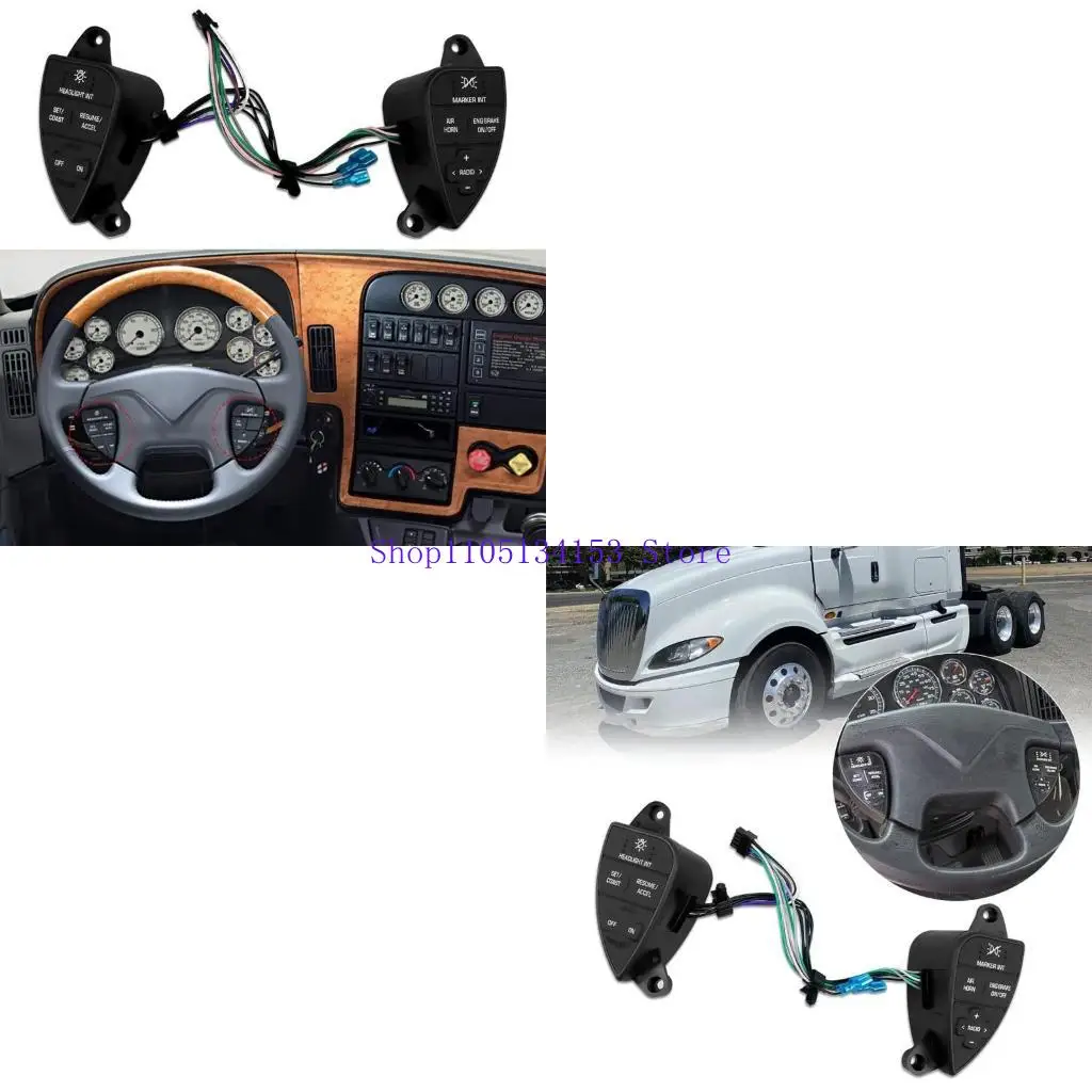 

hg89 Efficient Cruise Control Switch Suitable for 2611199C91 901-5101 029-037 AS-P266 Easy Installation Steering Wheel Mount