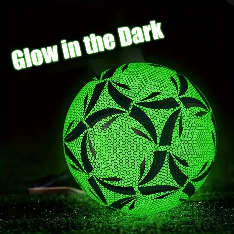 1Pro 사이즈 5 축구공 - 모든 날씨에서 사용 가능한 내구성, 기계 재봉 및 야광 디자인