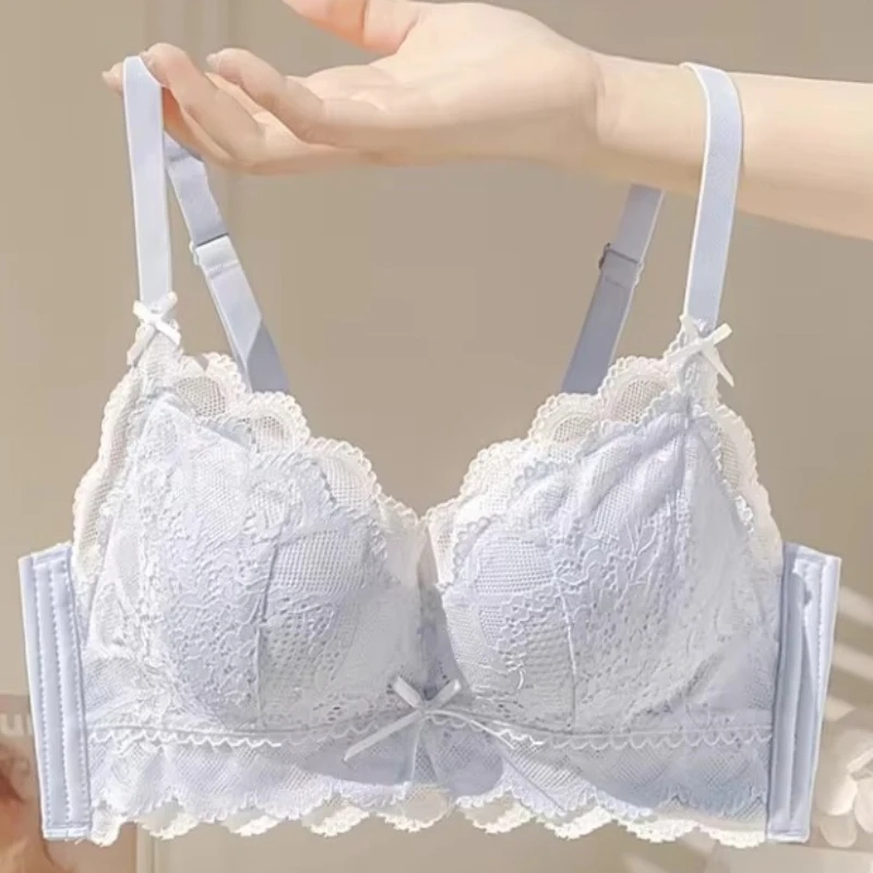 Kleiner BH im japanischen Stil, Push-up-Bralette mit Spitze und gepolsterten Einlagen, verhindert das Durchhängen der Brust, sinnliche Damenunterwäsche, bequeme Unterwäsche.