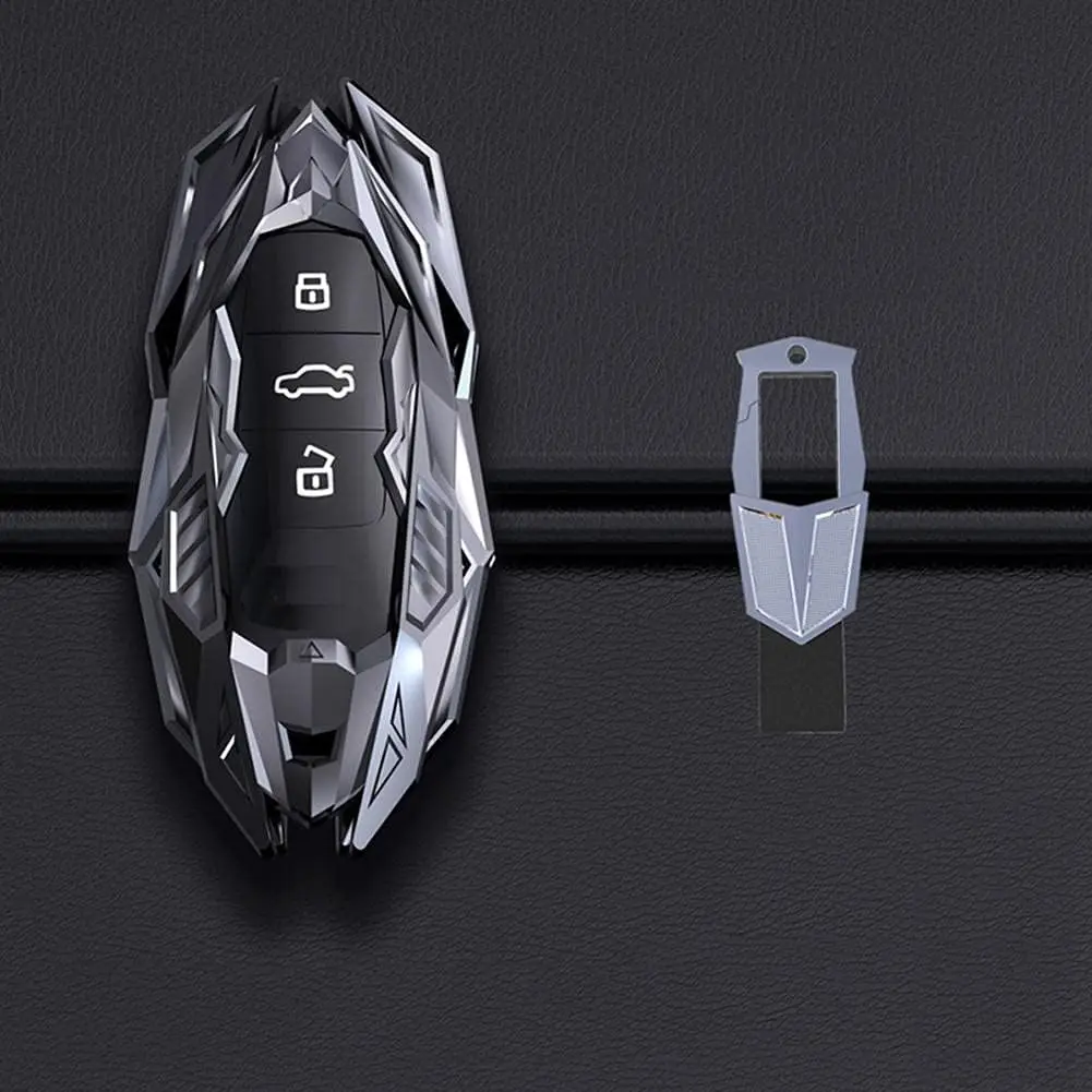 

WH Zinc Alloy Car Key Case Cover Key Shell, Fit For Audi A3 A4 A5 C5 C6 8L 8P B6 B7 B8 C6 RS3 Q3 Q7 TT 8L 8V S3 Keychain