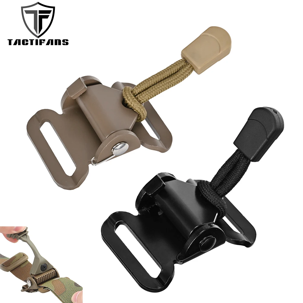 2PCS Quick Release Cam Buckle Spring Loaded Adjustable Dentation Clip Fit 25mm Webbing 2 Point Rifle Sling Hunting Accessories