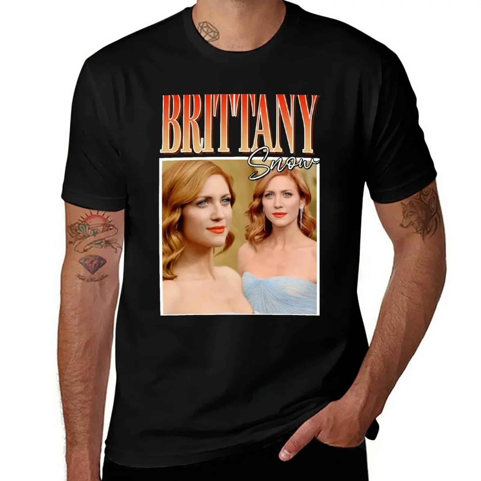 

Brittany Snow T-Shirt croswit shirt man Aesthetic clothing funny gifts luxury t-shirt mens t shirts top quality
